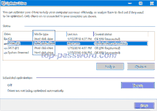 Comment savoir si votre système Windows dispose d'un SSD ou d'un disque dur