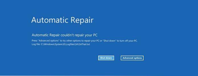 Sådan repareres Windows 10 Automatic Repair Loop