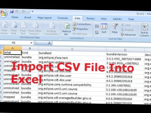 cómo formatear el archivo csv en Excel