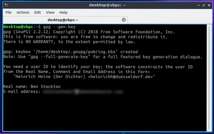 So generieren Sie GPG-Schlüssel unter Linux