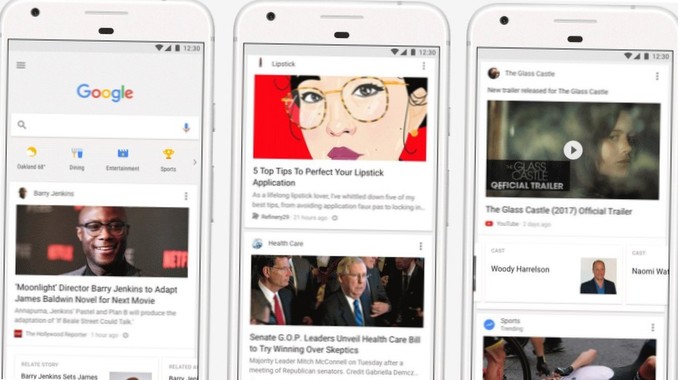hvordan få nyhetsfeed på google-hjemmesiden