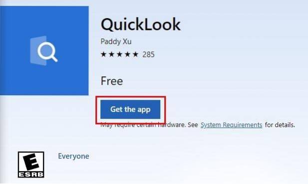 Så här får du en snabb titt i Windows 10 för att snabbt förhandsgranska filer med mellanslagstangenten