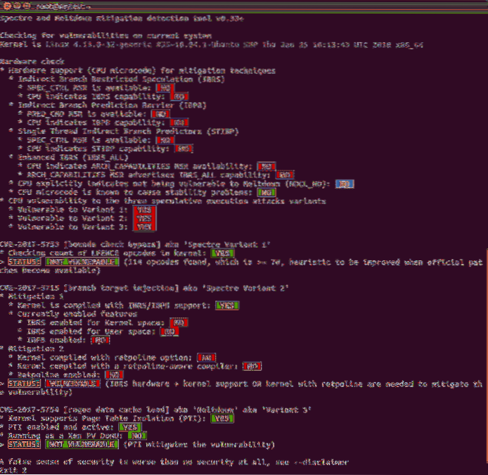 Hvordan håndtere Meltdown og Spectre på Linux Ubuntu