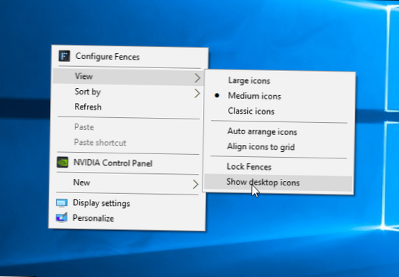 hvordan man skjuler applikationer på Windows 10