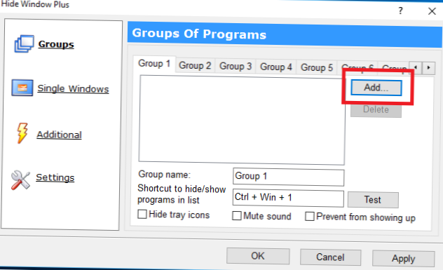 jak skrýt spuštěné programy z hlavního panelu systému Windows 10