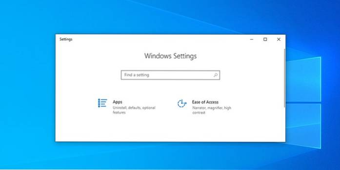 Jak skrýt konkrétní stránky v aplikaci Nastavení v systému Windows 10
