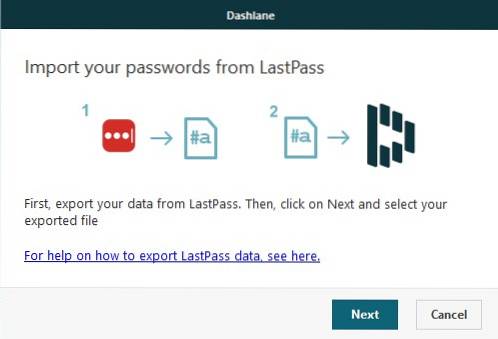 Como importar suas senhas do LastPass para o Dashlane