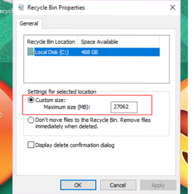 Sådan forbedres papirkurvens ydeevne i Windows 10