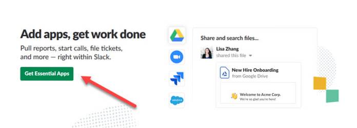 Sådan installeres og administreres Slack Apps