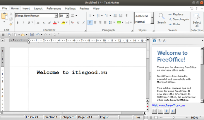 Sådan installeres Freeoffice i Linux