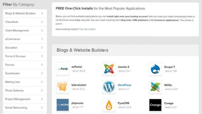 Cómo instalar WordPress usando SimpleScripts