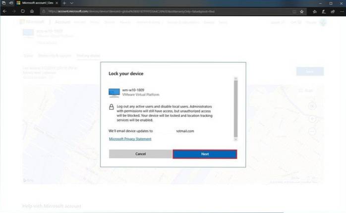 Cum se blochează computerul de la distanță pe Windows 10
