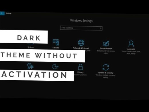 comment rendre la barre des tâches noire sans activation