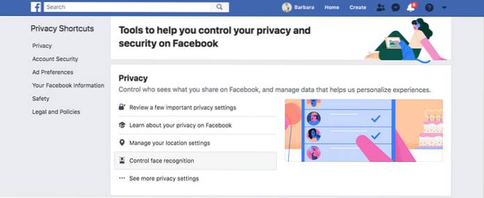 Sådan styres dit privatliv og sikkerhed på Facebook