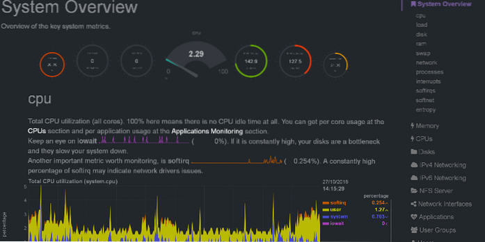 Como monitorar a integridade e o desempenho do sistema Linux com Netdata