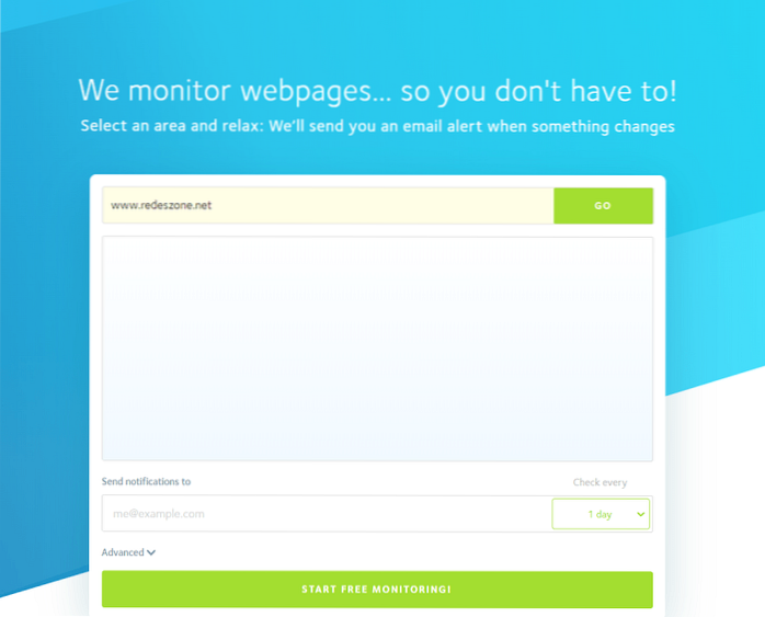 Como monitorar alterações na página da Web usando VisualPing