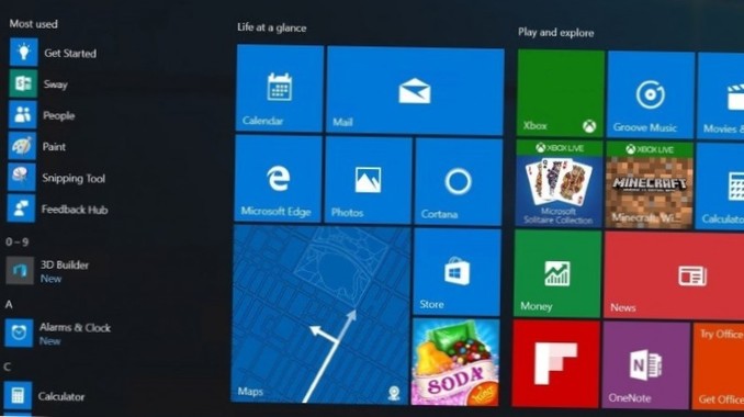 jak przesuwać kafelki w systemie Windows 10