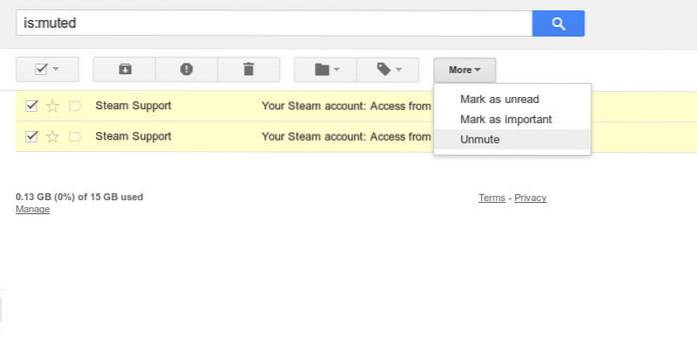 How to Mute and Unmute an Email Thread in Gmail