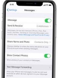 comment obtenir uniquement des textes des contacts iphone