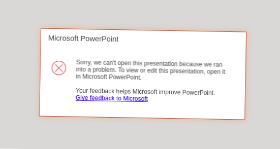 cómo abrir un archivo de powerpoint grande