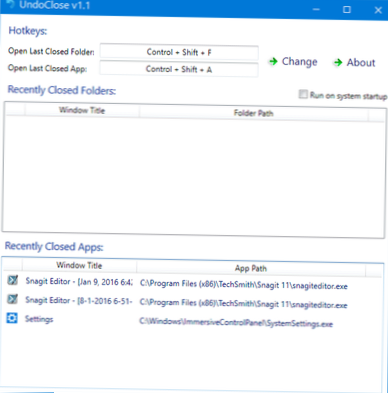 cómo abrir programas recientemente cerrados en Windows 10