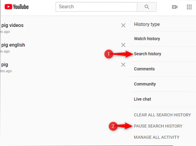 Come mettere in pausa e cancellare la cronologia di YouTube