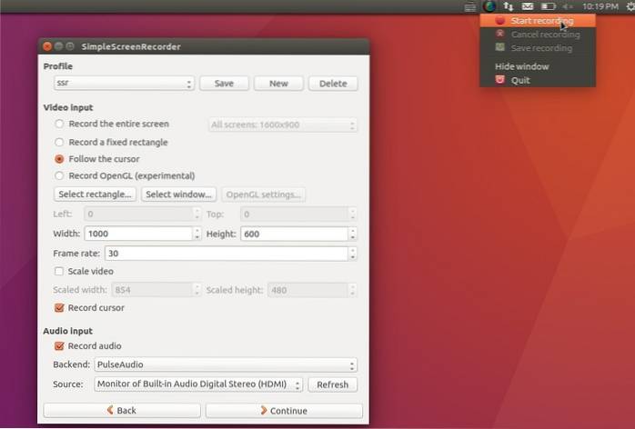 How to Perform Screen Recording in Ubuntu Using SimpleScreenRecorder
