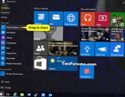 comment épingler pour démarrer Windows 10
