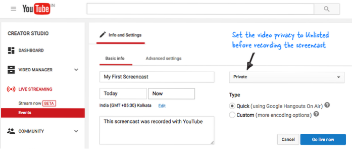 How to Record Your Computer Screen Using YouTube