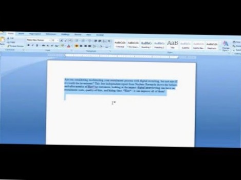 cómo quitar el azul en la palabra