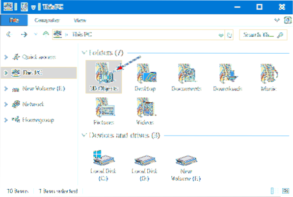 Come rimuovere la cartella Oggetti 3D da Esplora file di Windows 10