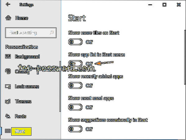 Como remover a opção Todos os aplicativos do menu Iniciar do Windows 10