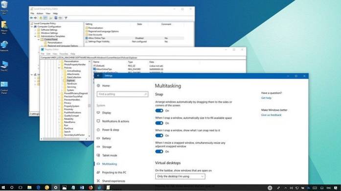 Come rimuovere Suggerimenti dall'app Impostazioni in Windows 10