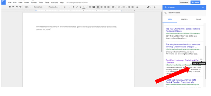Cum să căutați și să citați articole în Google Docs