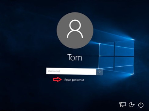 hoe u het Windows 10-wachtwoord kunt resetten zonder in te loggen