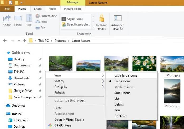 Hvordan endre størrelse på skrivebordsikoner, skrifttyper og andre visningselementer i Windows 10