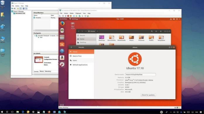 Ubuntu uitvoeren in Windows 10 met Hyper-V