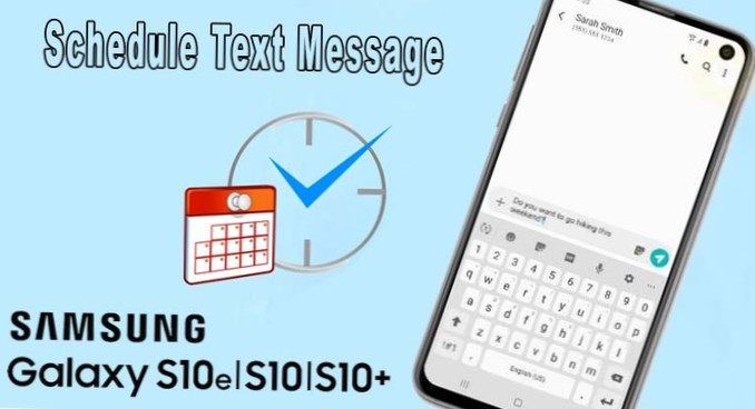 como agendar uma mensagem de texto no galaxy s10