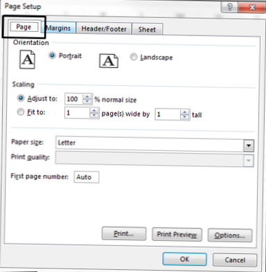how to set print area in excel to fit one page