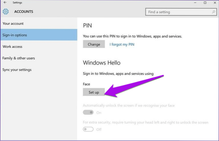 Como configurar e usar o Windows Hello