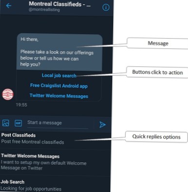 come impostare il messaggio di benvenuto su Twitter