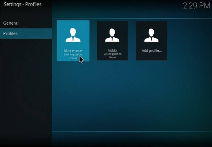 Sådan konfigureres forældrekontrol i Kodi