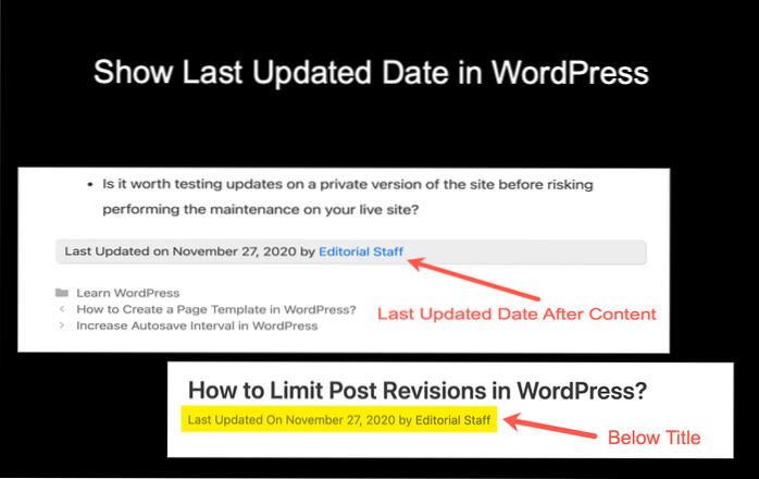 How to Show the Last Updated Date in WordPress