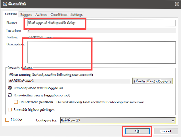 How to Start Scheduled Tasks with Delay on Windows