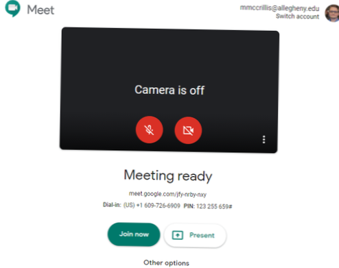 how to switch account in google meet in phone