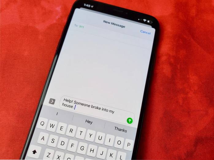 Como enviar uma mensagem de texto para o 911 em uma emergência