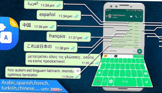 cum se traduc mesaje text primite