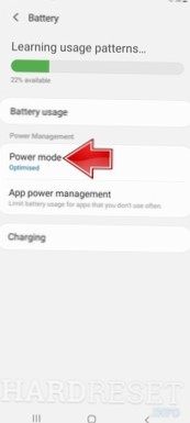 come disattivare il risparmio batteria su Samsung