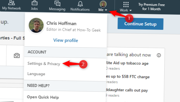 So deaktivieren Sie Benachrichtigungen auf LinkedIn