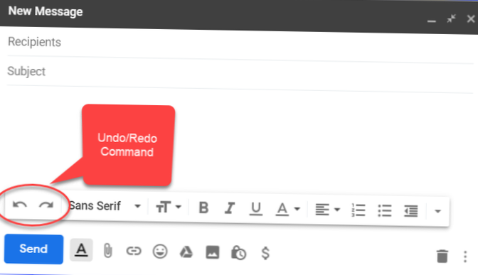 wie man im Google Mail-Entwurf rückgängig macht